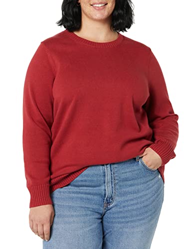 Image of Amazon Essentials Women's Lightweight Soft Crewneck Sweater, 100% Cotton, Plus