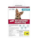 K9 Advantix Flea, Tick & Mosquito Prevention for Dogs 11-20 lbs. | Flea Drops for Medium Dogs | Apply Monthly | 2 Treatments