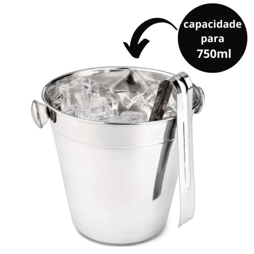 Balde De Gelo Inox Fratelli 800 Ml