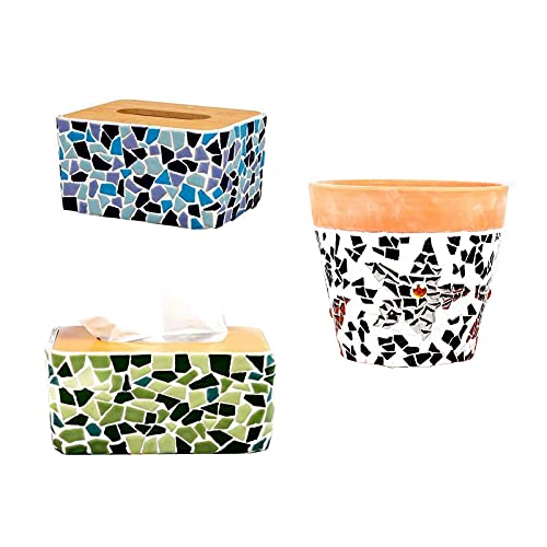 Orange Ceramic Mosaic Tiles Assorted Sizes And Shape Bulk Small Ceramic Tile Mosaic Pieces Crafts Supplies For Bathroom Outdoor Floor Coasters Flowerpots Vases(1-2Cm,200G) #TOP3