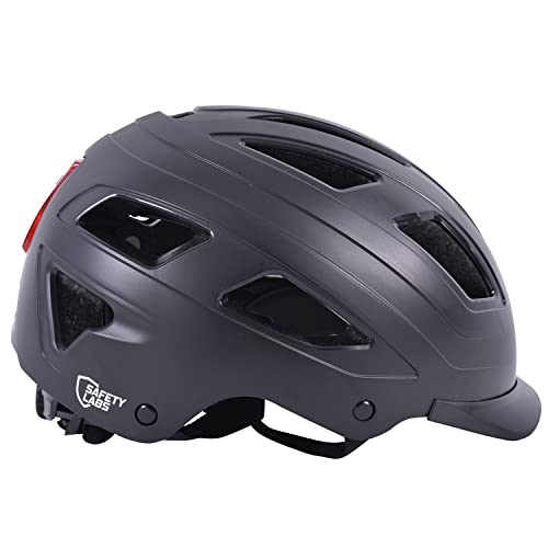 Casque vélo lumineux SAFETY LABS E-Bahn noir 59-61cm au design épuré et sécurisant