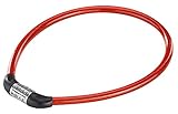Color: rojo, nivel 1 Prophete Candado de Cable con combinación numérica, Rojo, M