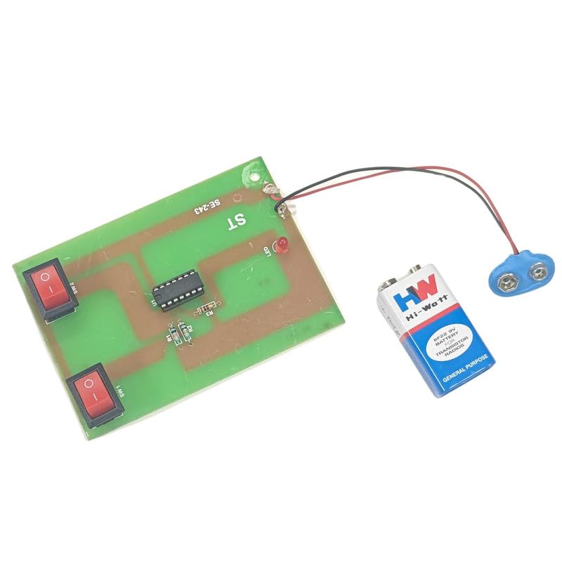 ERH India Logic NOR Gate Circuit IC 7402 Based Science Project Working Model Experimental Kit for Class 12 Science Students and Classroom Activity