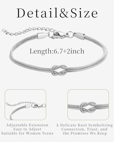 Infinity Love Knot Bracelet for Women Teens Bonus Daughter Niece, Best Friend Jewelry Friendship Gifts for Women Sister Bestie3