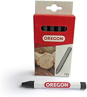 Oregon Multi Surface Marking Crayon  White, Professional 6 Sided Chalk Markers, Writes on Wood, Metal, Stone, Concrete, Tiles, Ceramic, Plastic, Glass & More (Pack of 12) (295364)