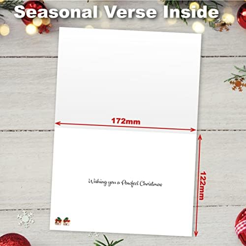 Absolutely Yours Christmas Card for Special Couple. Dogs with Hats Design Ecofriendly and UK made. Verse Inside. 175 x 124mm card size