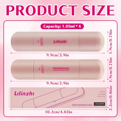 Eye Liner Stamp,Sello de Delineador de Ojos de doble cabeza,Eyeliner Stamp Waterproof Negro,cierre magnético, Natural, las manchas, de secado rápido, ideal para fiestas, viajes, trabajo y bodas - imagen 2