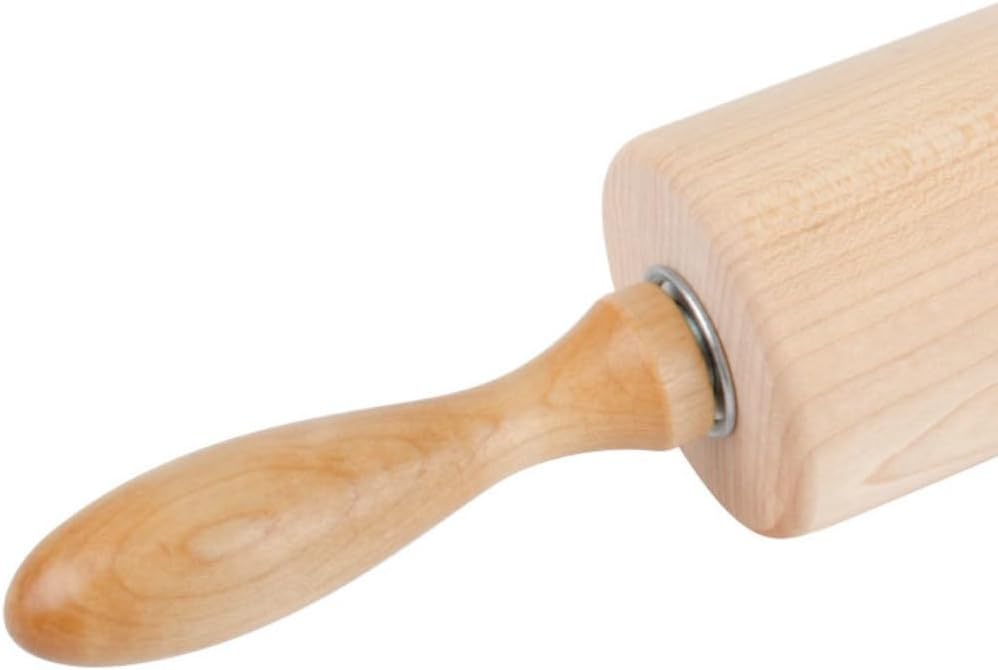 Soro Essentials- 18" Wooden Rolling Pin 3-1/4" Diameter- Durable Dough Roller with Handles Baking Rolling Pin Pizza Fondant Crust Cookie Pastry and Dough Kitchen Essential Utensil for Home Restaurant