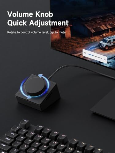 Hagibis Knob USB C Hub with Shortcut Buttons, RGB Type-C Docking Station with 5Gbps USB-C, 2 USB3.0, 3.5mm Jack, SD/Micro SD3.0, USB2.0 for MacBook iPad Pro Laptop (Black AG) - Image 3