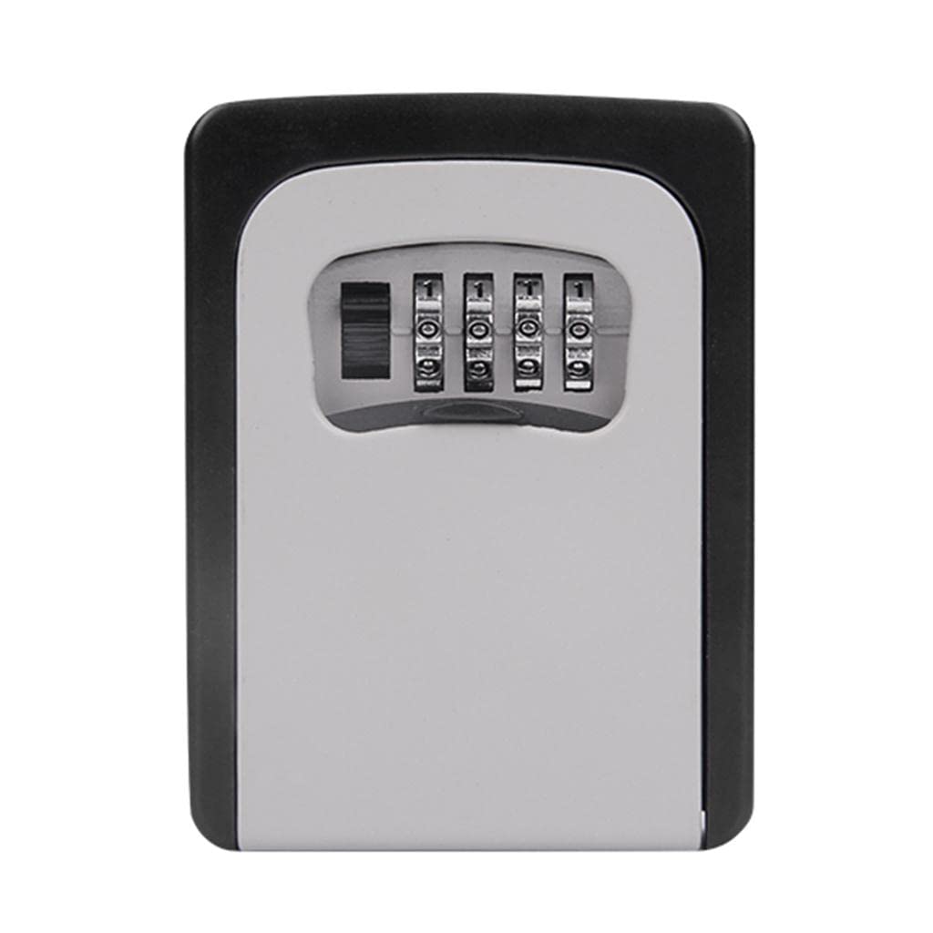 ATORSE™ 4 Digit Combination Key Lock Box Wall Mount Safe Security Storage Case Gray-image-26