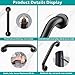 MAICOBI 12'' Stair Hand Railing,Safety Handle Bar,Staircase Handrail for Indoor,Stairs - Hand Railings for Garage, Basement, bathroom,Porch Steps, Safety Grab Bars for Handicap, Door Pull Handle (2-P)