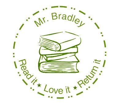 Read It, Love It, Return It Classroom/Library/Teacher Stamp 1 5/8" Dia (40Mm X 40Mm) Customized With Your Chosen Name #TOP2