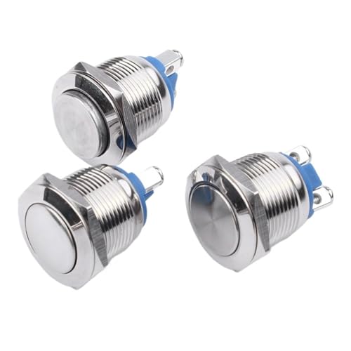 Interruptor pulsador de 19mm normalmente abierto IP66 con soldadura pin 3