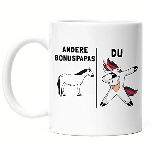Tazza Da Caffè Per Bonus Papà Con Scritta 'Bonuspapa Stief', 330 Ml, Idea Regalo Per Patrigno