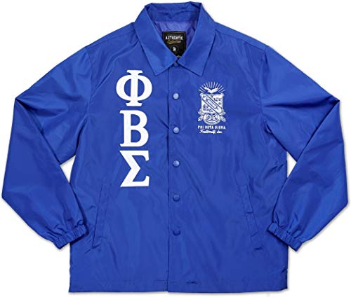 Big Boy Phi Beta/Β Sigma Divine 9 Waterproof Mens Coach/Line Jacket [Royal Blue] - ID#17337-146-207-0-0