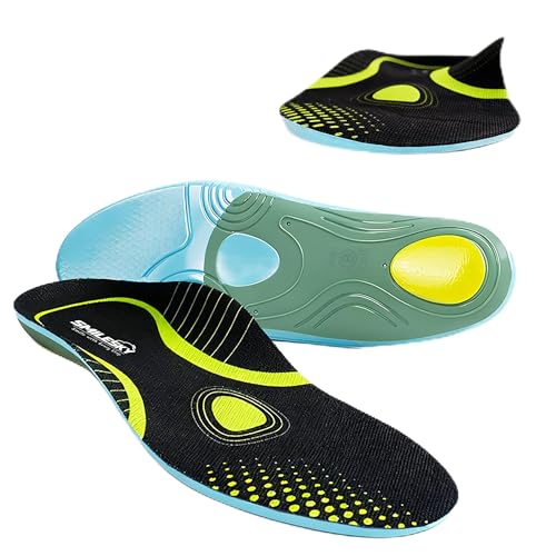 SMILESKY Shoe Insoles for Men&Women Standing All Day-Arch Support Inserts Engineered for Plantar Fasciitis