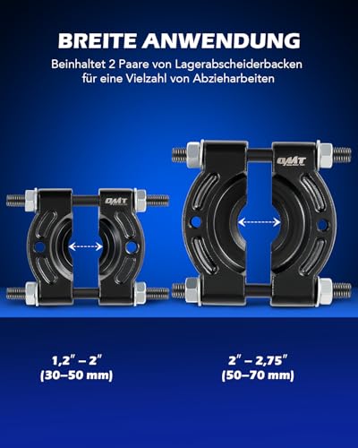 Orion Motor Tech 14 TLG Lagerabzieher Set Lager Abzieher Werkzeug Trennmesser Kugellager Kugelgelenk Lagerauszieher
