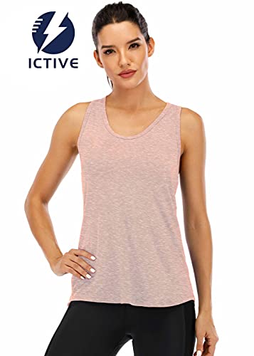 Image of ICTIVE Workout Tank Tops for Women Sleeveless Yoga Tops for Women Mesh Racerback Tank Tops Muscle Tank