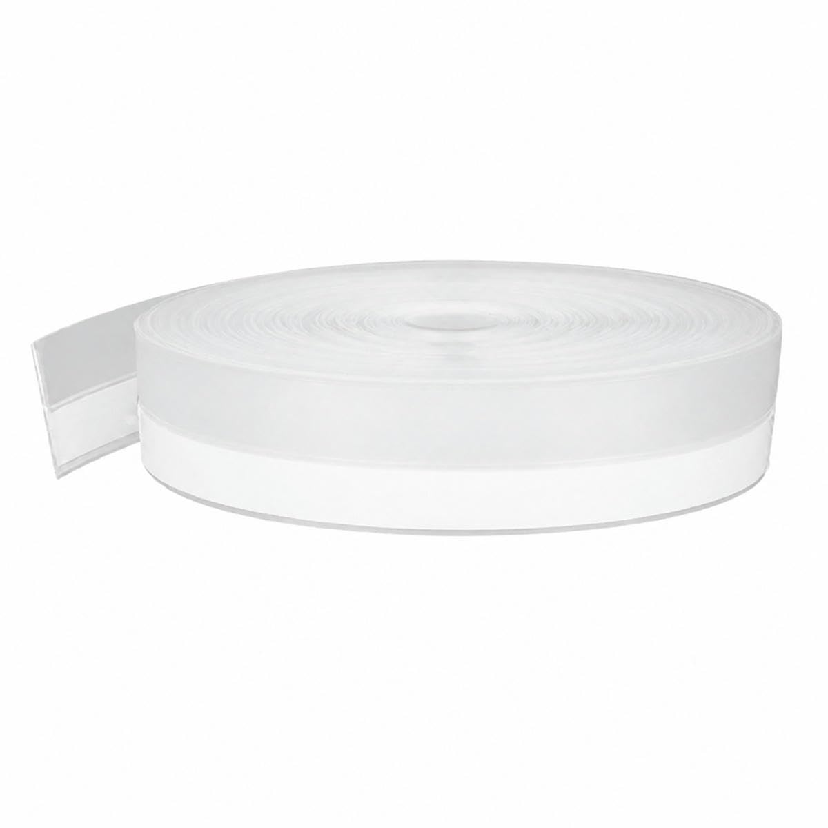 Silicone Weather Stripping Seal Door Tape, Weatherproof Soundproof for Door Frame or Window Bathroom Shower Glass Gaps-Clear 25mmx10m