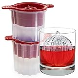 Tovolo Christmas Ornament Ice Molds, Odor and BPA Free - Dishwasher Safe, Set of 2, Dot & Stripes