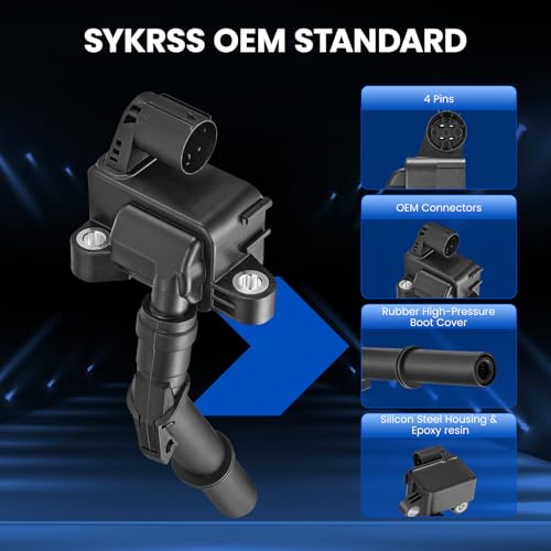 Image of 6-Pack UF741 Ignition Coils Compatible with Mercedes-Benz GLE63 GLE63 GLS63 GL63 AMG GL450 GL550 SL550 E550 S550 ML350, 3.5L 4.7L 5.5L V8 - Replaces for 2769060501, 2769063700