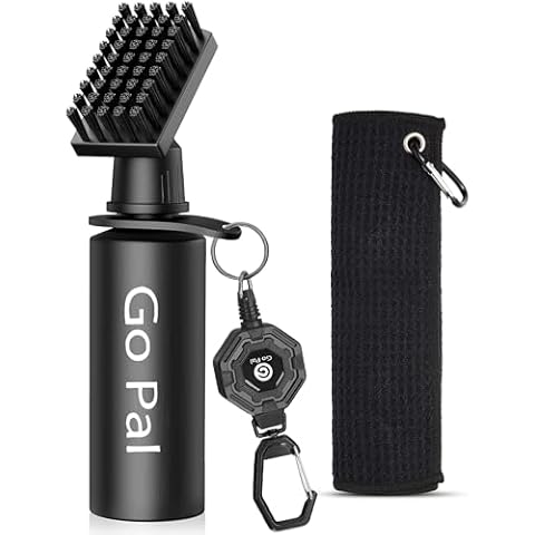Go Pal Golf Club Cleaner: Golf Club Brush with 4oz Portable Water Bottle and Towel, Nylon Bristles, Retractor for Easy Cleaning - Multiple Cleaner kit Accessories for Men Women Cover