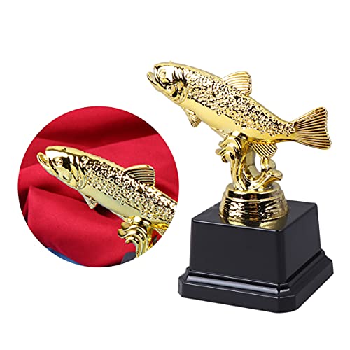 STOBOK Prêmio Golden Fishing Trophy Pequenas Competições de Estatuas Em Figuras de Peixe Prêmios Que