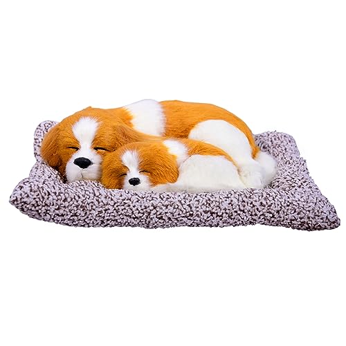Image of MOTOZOOP Car Dashboard Puppy car Accessories car Interior Decoration Home Decor, Office Decor Large Gold White (28 X 23 CM)