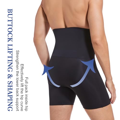 Mens Shapewear Tummy Control Shorts High-rise Compression Underwear, Slimming Body Shaper, Shaping Boxer Briefs3