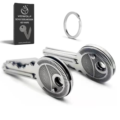 YOWOLF Schlüsselmesser 2PCS,Klappmesser Schlüsselanhänger...