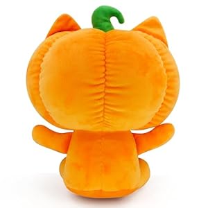 Cute halloween pumpkin head plush toy glow in the dark super soft pumpkin doll for halloween decoration and gift  urban country home decor