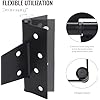8 Inch T-Strap Gate Hinges, Heavy Duty Shed Barn Door Hinges, Black Tee Hinges for Wooden Fence, Yard Gate, Wrought Hardware Iron Rustproof (6 Pack)