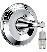Shower Handle Replacement for Delta 13/14 Series, Single Function Shower Valve Trim Kit with Cart...