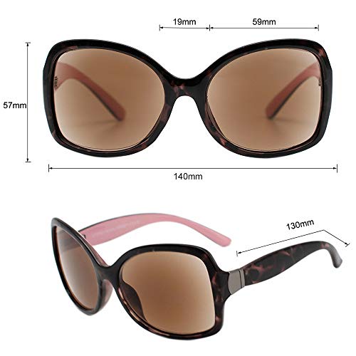 Vitenzi Full Reader Sunglasses For Women, Oversized Reading Sunglasses With Built In Full Readers, Ferrara In Red 2.25 #TOP4