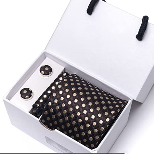 Corbata de seda con set geométrico para hombre