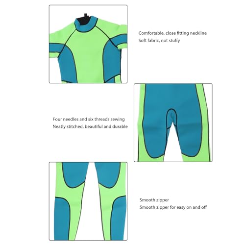 Roupa de Mergulho Quente para Crianças, Roupa de Mergulho de Corpo Inteiro Com Proteção UV de Manga