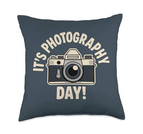 Its Photography Day Camera Picture Art Creative Photographer Throw Pillow