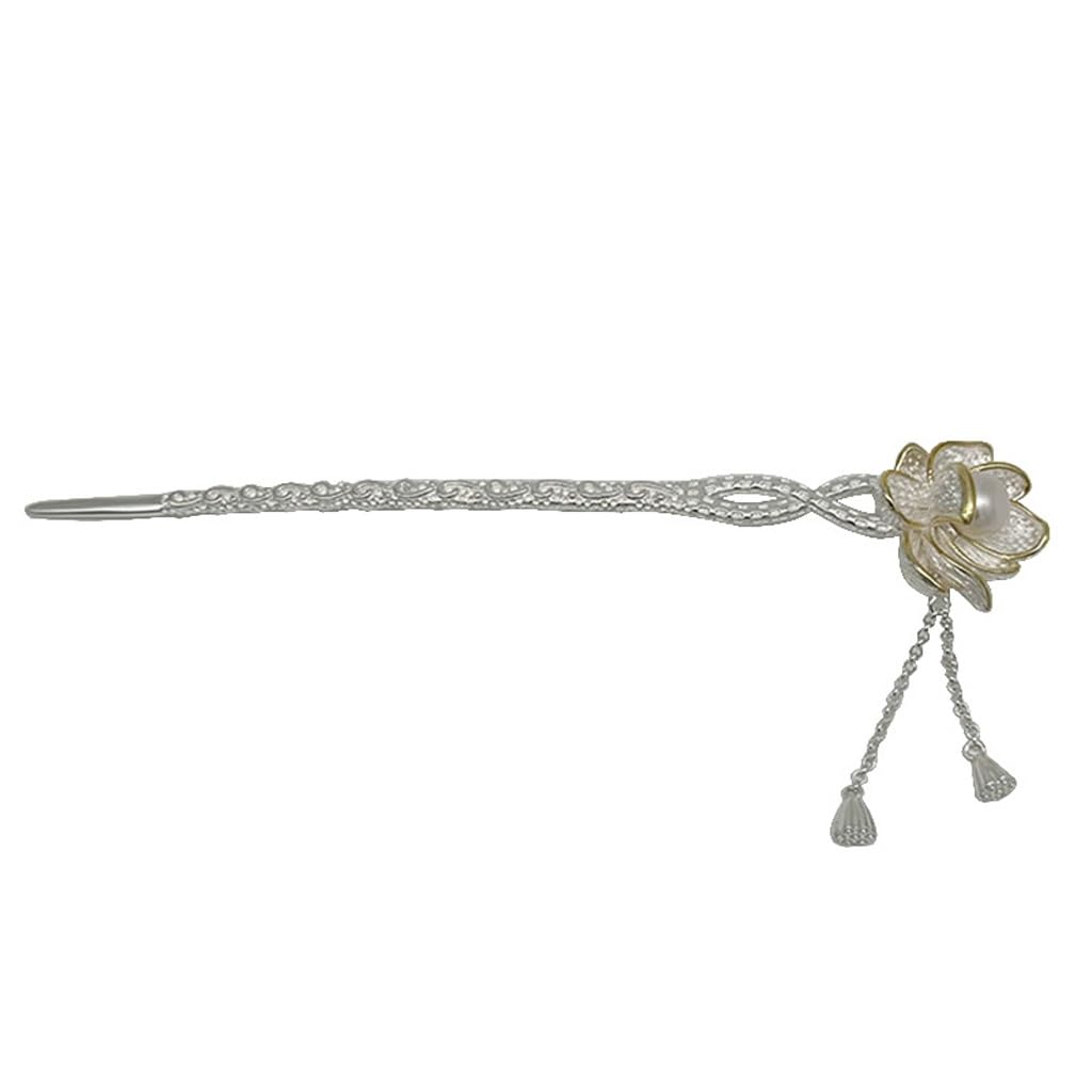 HBJWOV S925 silver daily antique flower pearl hair pin hairpin