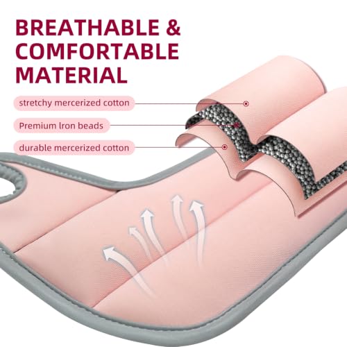 Image of Wrist Weights for Women, Arm Weights with Thumb Loops Lock for Running Walking Yoga - 0.5lb*2, 1lb*2, 2lbs*2 Set