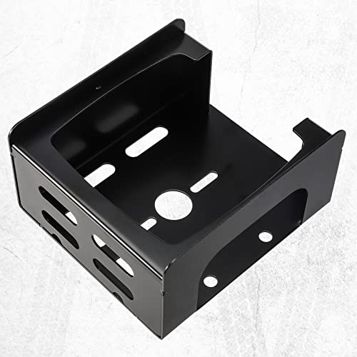 Image of Partsam 1 Set Square Black Trailer Tail Light Mounting Box Left Right and License Plate Bracket Guard Cover Heavy Duty Steel S45C 1045 with Screws for Trailers Under 80 inch Boat Truck Marine Camper RV