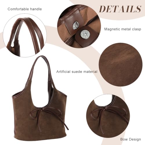 PALAY brown suede tote bag – image 3