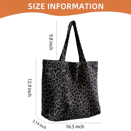 Image of Leopard Shoulder Bag Soft & Lightweight Large Tote Purse Handbag Travel Satchel Gift for Women
