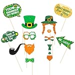 St. Patrick's Day Decorations Photo Props Saint Patricks Day Party Photo Booth Props Kit Lucky Day Friendship Themed Party Decor St. Patty Birthday Party Decoration Supplies 35 Pieces - Image 4