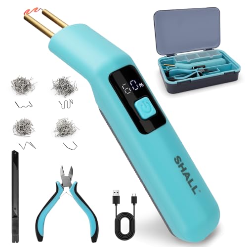 SHALL Soudeuse plastique sans fil - Agrafeuse à chaud 200 pièces - Kit d'agrafeuse à chaud - Pour...