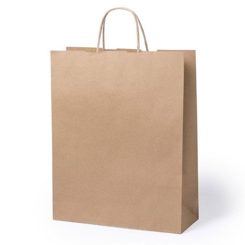 50 PEZZI Busta Shopper carta avana 32x40x12 cm