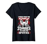 Photo Gallery donna zombies to save my sphynx cat kitty funny cats lovers maglietta con collo a v Photo Gallery donna zombies to save my sphynx cat kitty funny cats lovers maglietta con collo a v