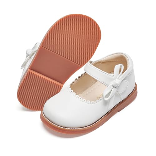 Image of PHIRAMIN Toddler Girl Mary Jane Student Oxford Shoes-Little Girl School Uniform Shoes for Wedding Party