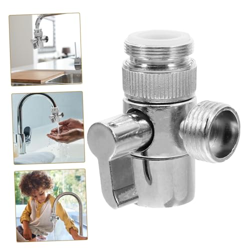 Adaptador de tubería de agua Uonlytech de cobre con desviador de ducha portátil de 3 piezas 7