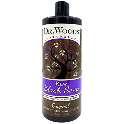 Dr. Woods Raw Black Liquid Castile Soap Body Wash and Hand Soap, 32 Ounce Cover