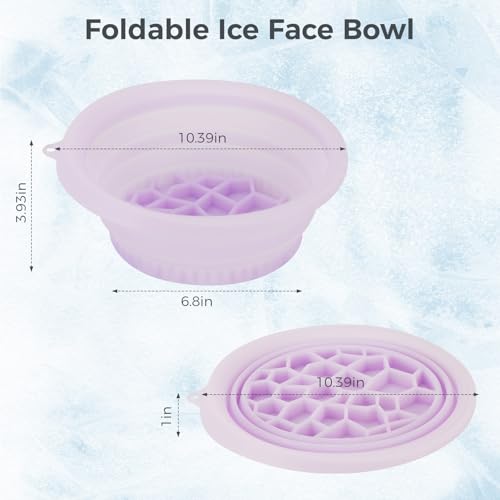 Image of Face Bowl for Ice with Built-In Icetray,Purple